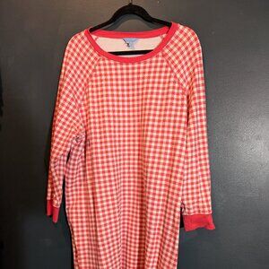 Gingham Sweatshirt Dress